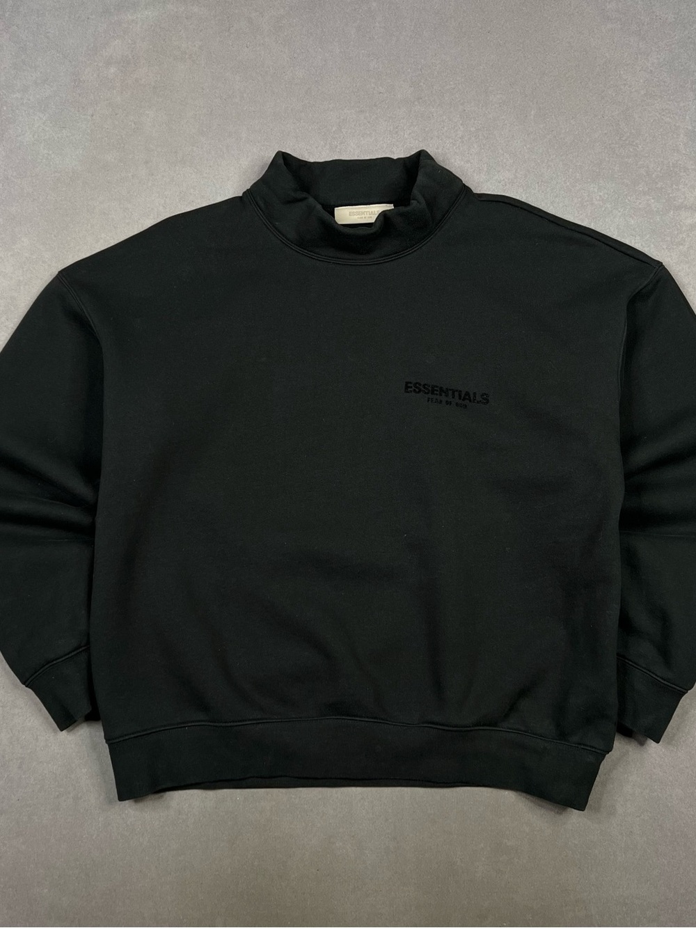 ESSENTIALS Black Turtleneck Sweatshirt